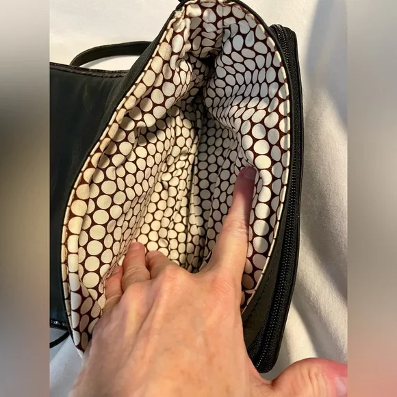 *VINTAGE* Brighton Crossbody Purse/Bag - Patent Leather Croc- Brown/Black - Picture 11 of 15